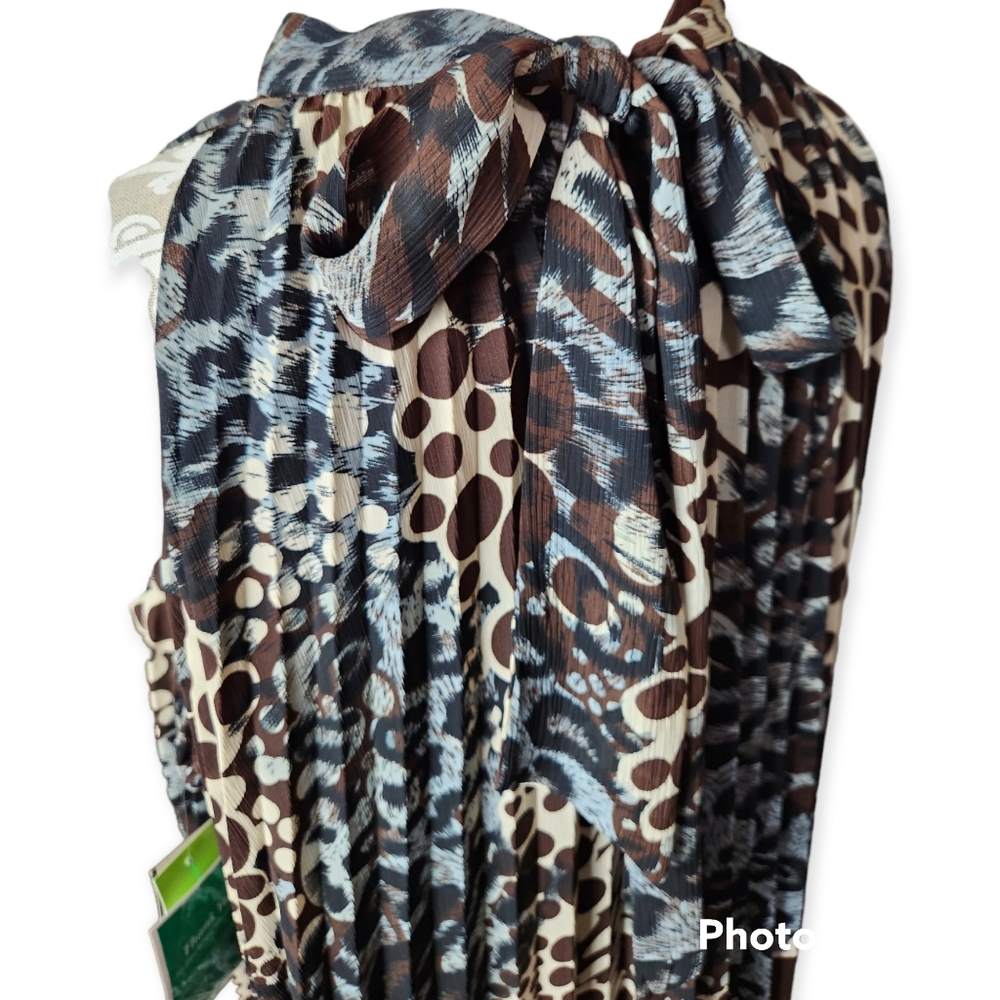 Agora animal print halter blouse size Large - Picture 10 of 15
